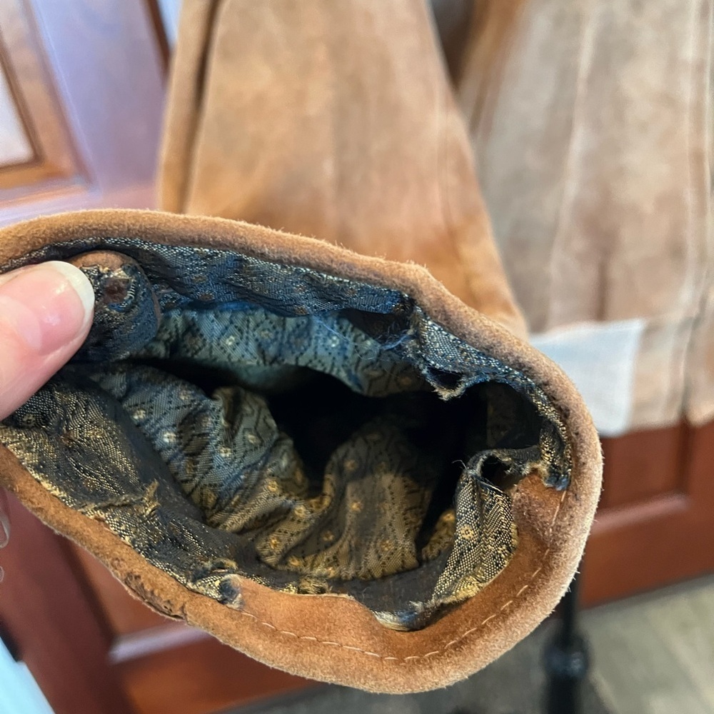 Cresco Suede Leather Bomber Jacket Vintage 60’s 70’s Retro - Picture 13 of 13